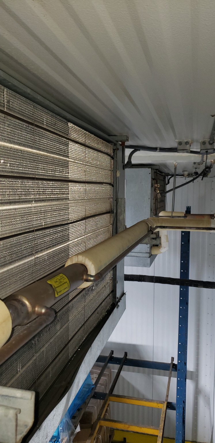 Walk-in freezer evaporator coil equipment
