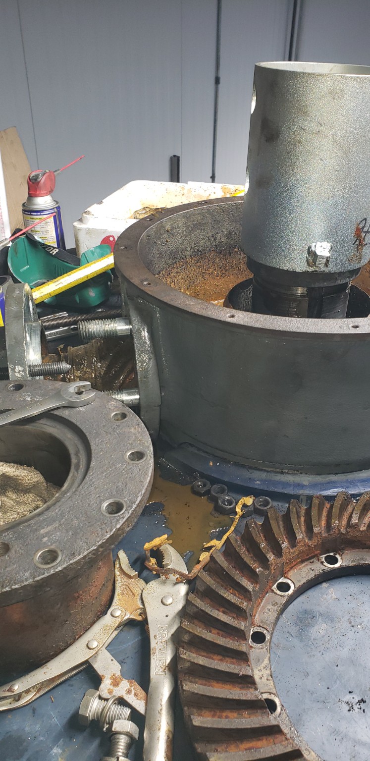 North Star M-40 rotor drive gear components removed during major overhaul