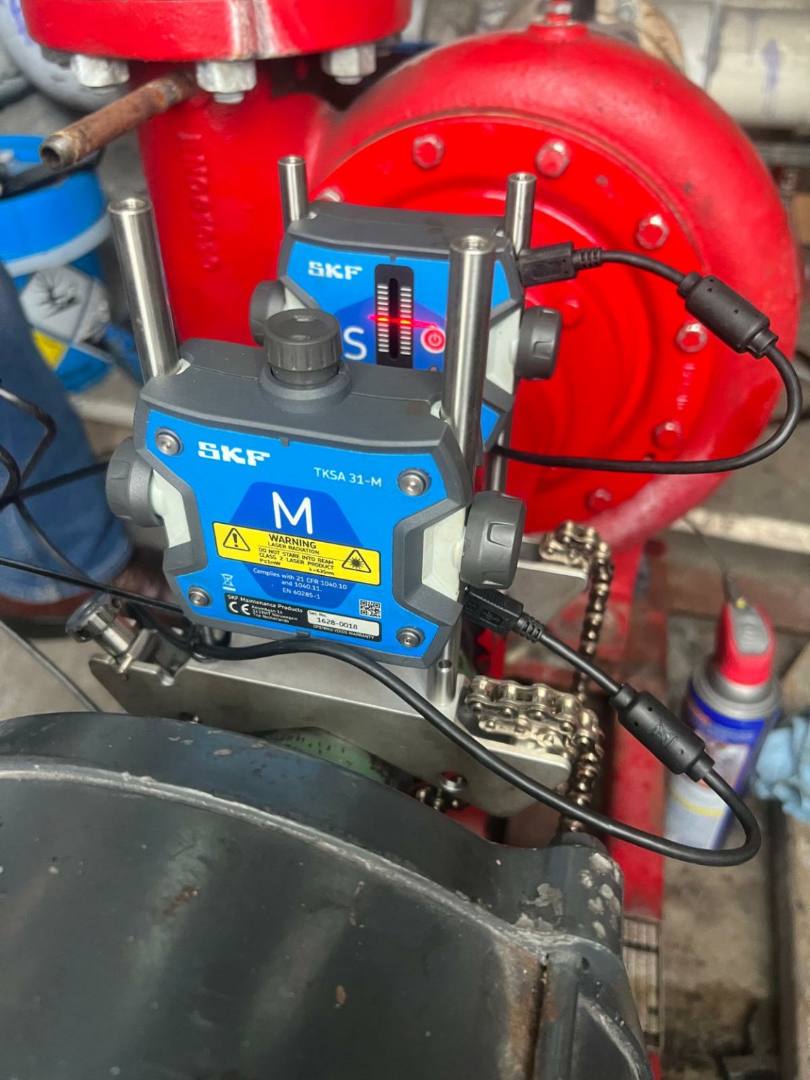 Precision laser shaft alignment on HVAC/R pump and motor equipment